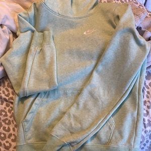 Lime green nike cowl neck hoodie